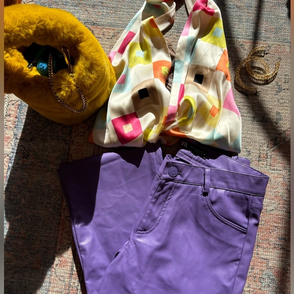 🔥ZARA FAUX LEATHER PANTS - Picture 10 of 10